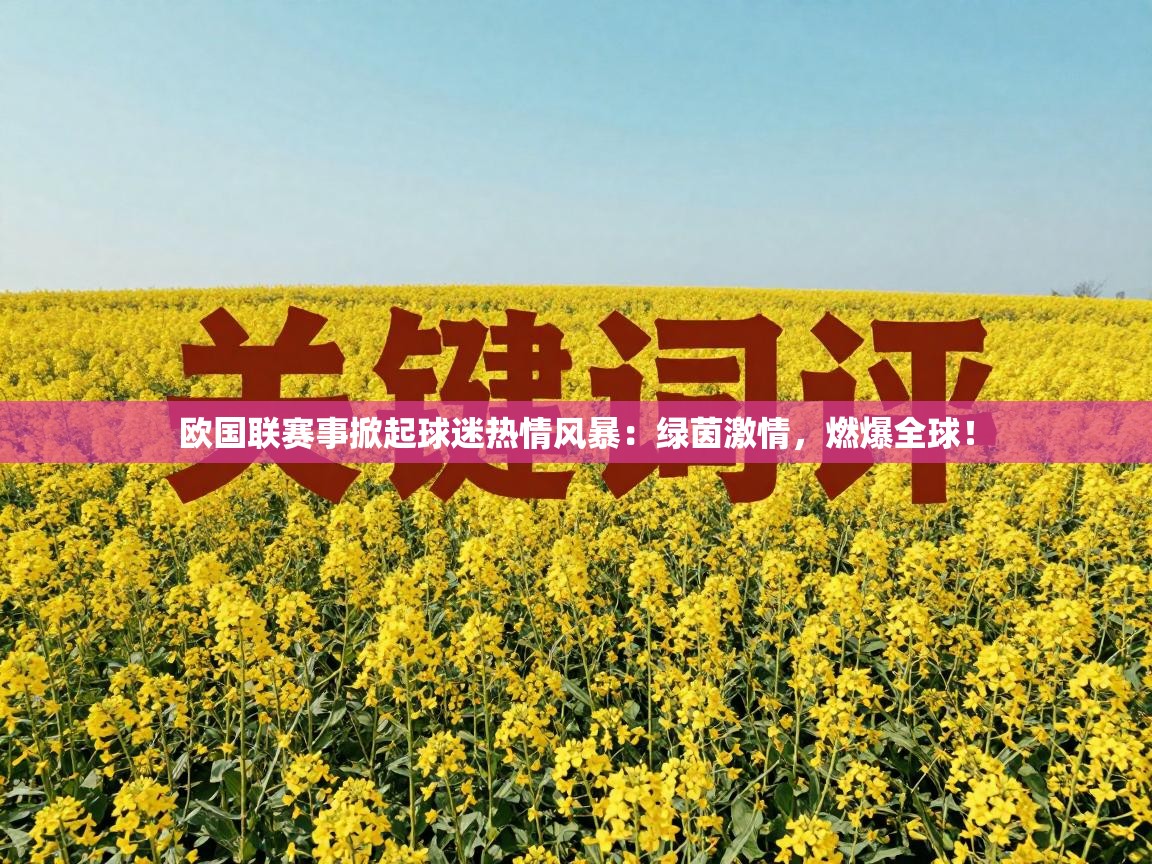 欧国联赛事掀起球迷热情风暴：绿茵激情，燃爆全球！